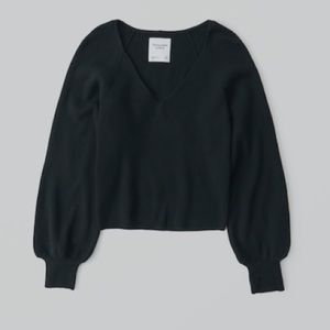 Abercrombie Women's Puff Sleeve Sweater NWT BlkM